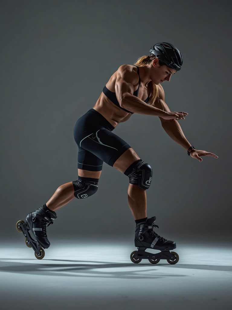 Inline-Skating, 17,7 km/h (11,0 mph), moderates Tempo, Übungstraining