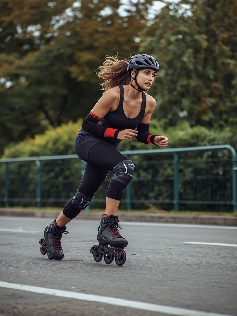 Rollerblading, In-line Skating, 21.0 to 21.7 km/h (13.0 to 13.6 mph), Fast Pace, Exercise Training