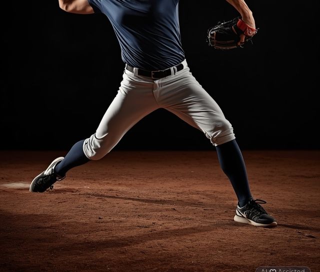 Playing softball or baseball