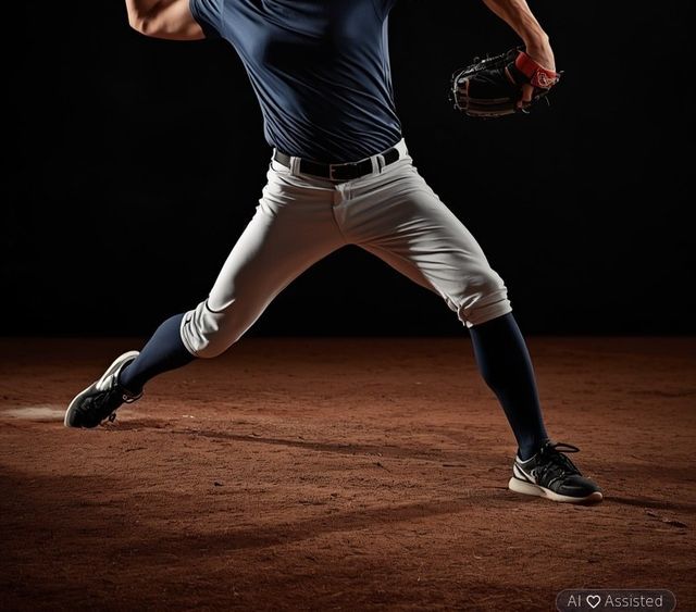Playing softball or baseball