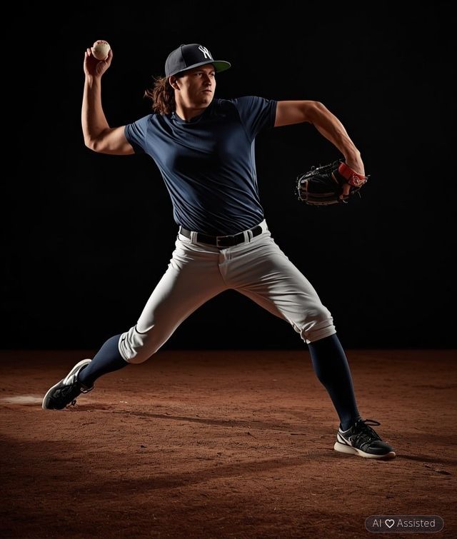 Playing softball or baseball