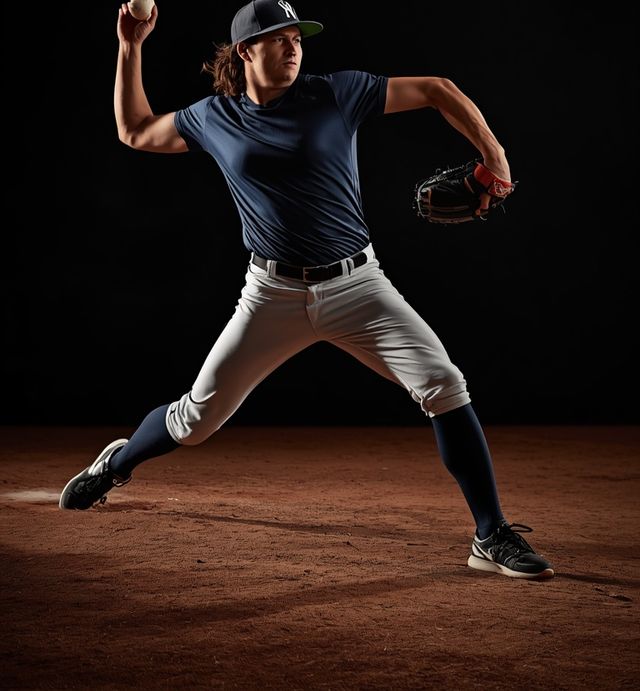 Playing softball or baseball