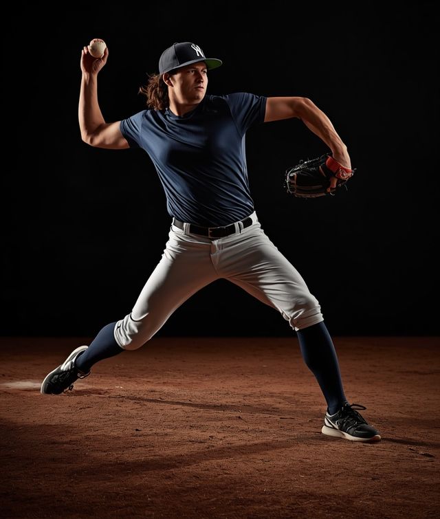Playing softball or baseball