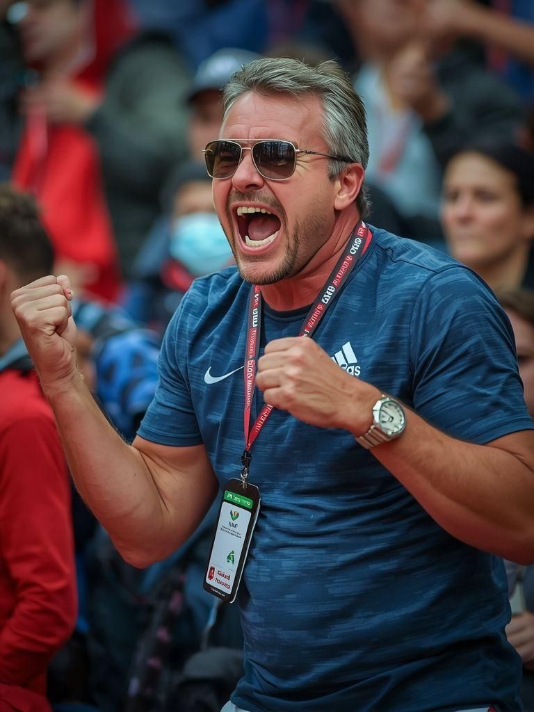 Sports Spectator, Very Excited, Emotional, Physically Moving