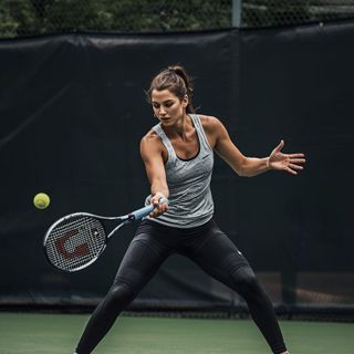 Tenis, uderzanie piłki, nie gra, umiarkowany wysiłek