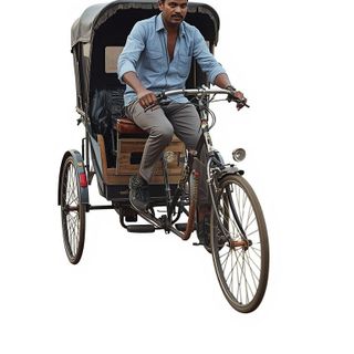 Pulling Rickshaw