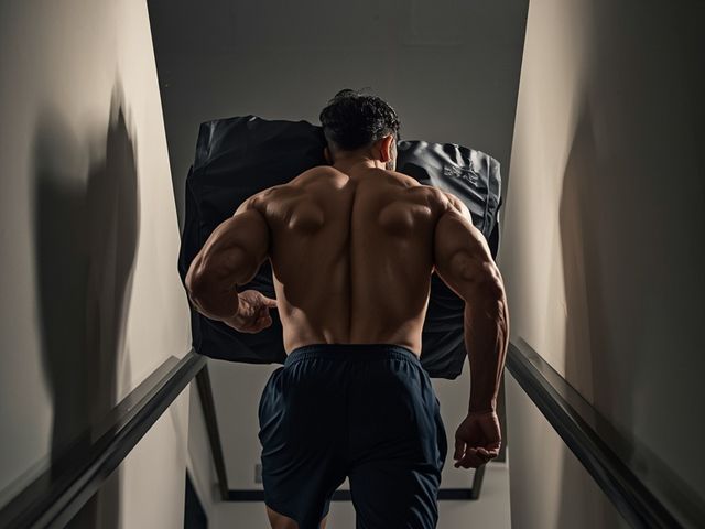 Treppensteigen mit 11 bis 22 kg Last