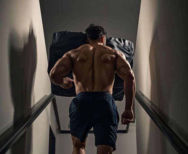 Treppensteigen mit 11 bis 22 kg Last