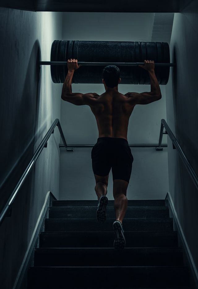 Treppensteigen mit 23-34 kg Last