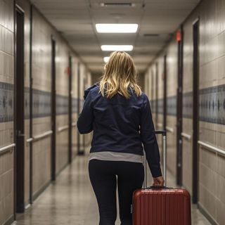 Tragen von 15 Pfund Last (z.B. Koffer), ebenerdig oder Untergeschoss