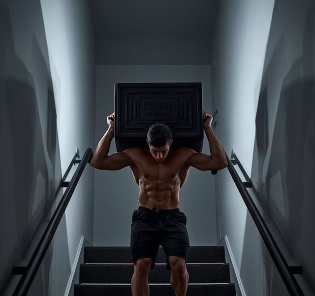 Stair climbing with 7-11 kg load
