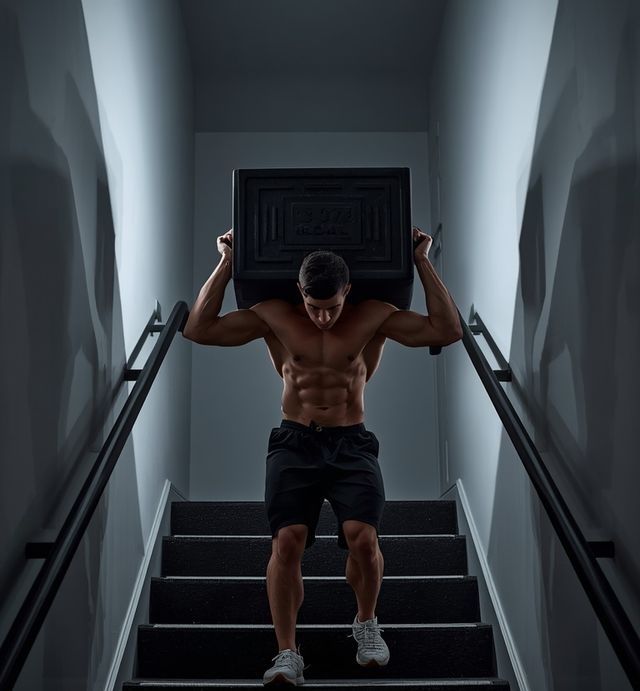Stair climbing with 7-11 kg load