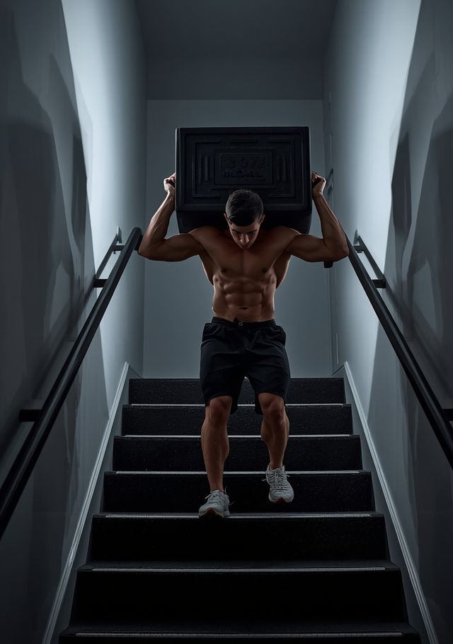 Treppensteigen mit 7-11 kg Last