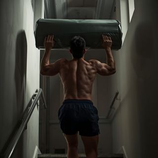 Carrying 1 to 15 lb Load Up Stairs