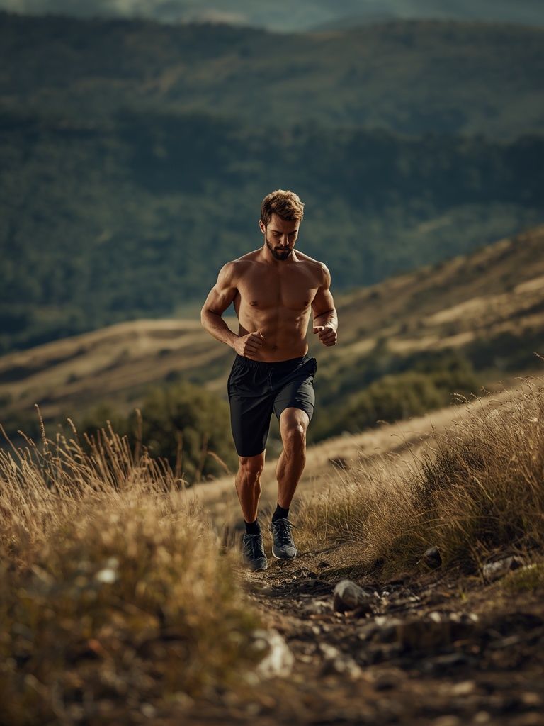 Hiking or Walking at a Normal Pace through Fields and Hillsides