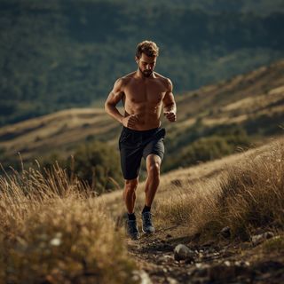 Hiking or Walking at a Normal Pace through Fields and Hillsides