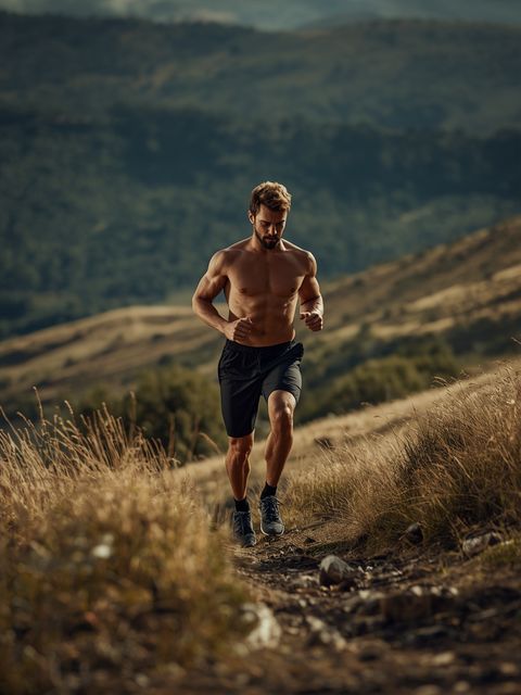 Hiking or Walking at a Normal Pace through Fields and Hillsides