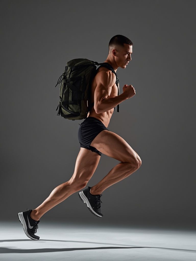 Schneller Militärmarsch ohne Rucksack