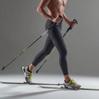 Walking, for Exercise, 3.5 to 4 mph, with Ski Poles, Nordic Walking, Level, Moderate Pace