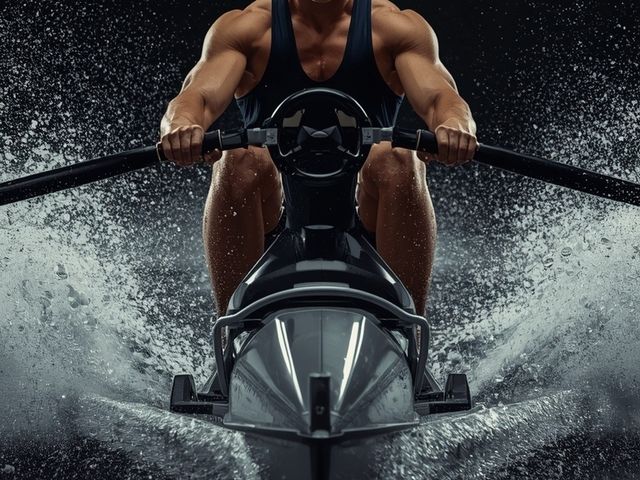 Power boating / vigorous rowing