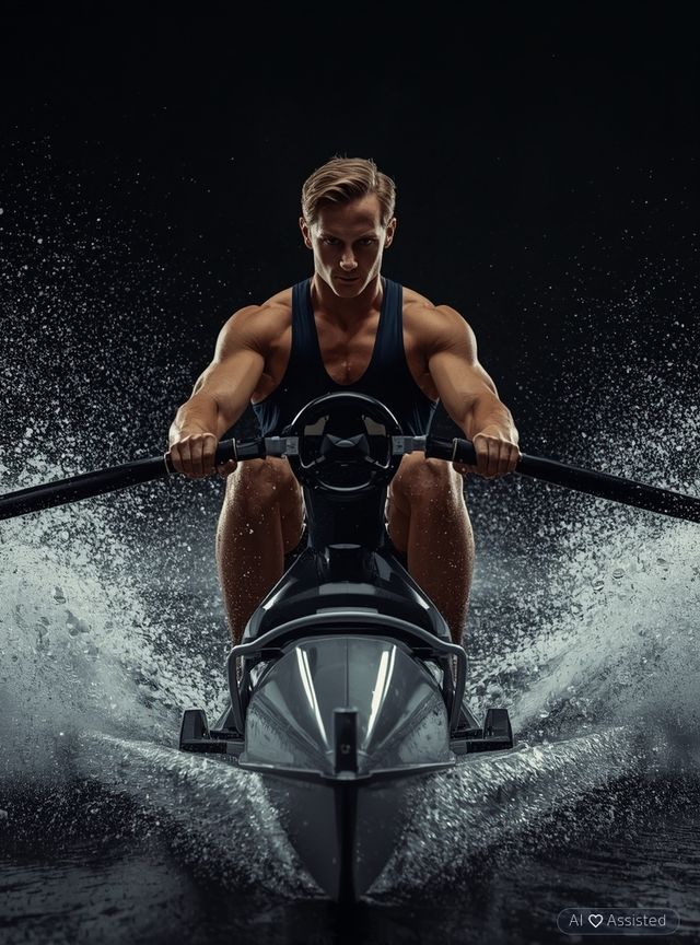 Power boating / vigorous rowing