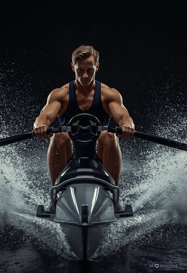 Power boating / vigorous rowing
