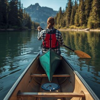 Canoeing, on Camping Trip