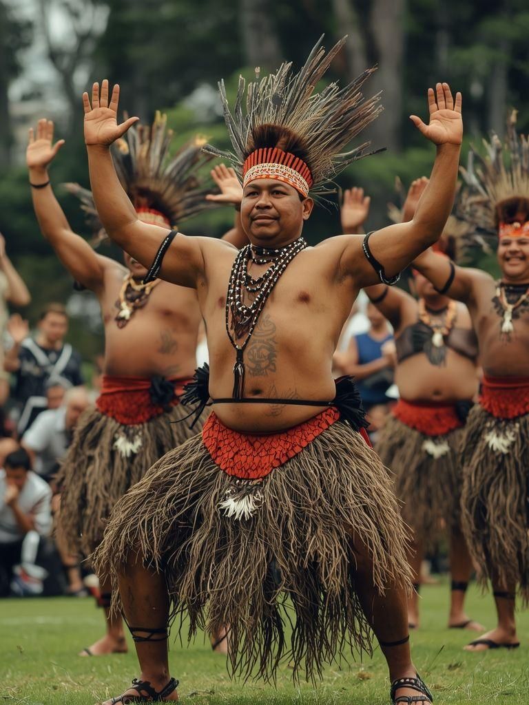 Körperliche Aktivitäten der Ureinwohner Neuseelands (z.B. Haka Powhiri, Moteatea, Waita Tira, Whakawatea usw.), allgemeine, mäßige Anstrengung