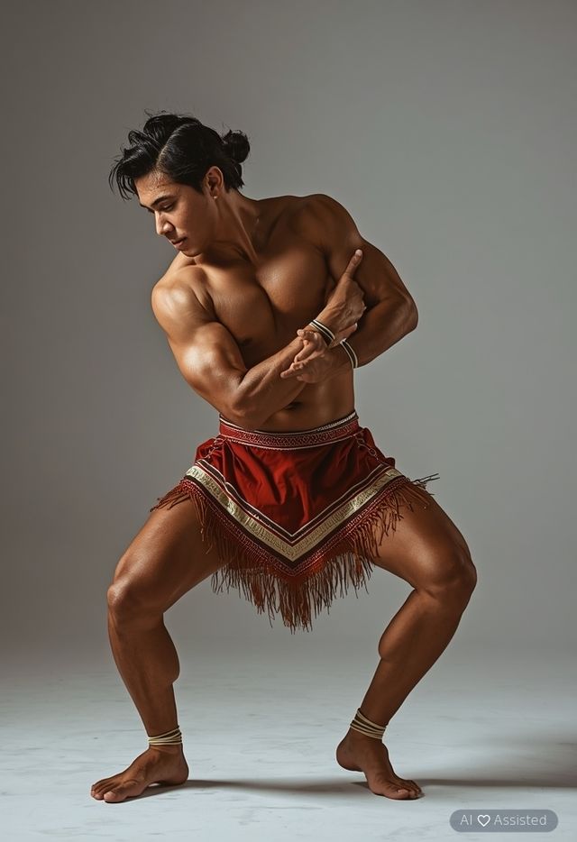 Vigorous Māori dance