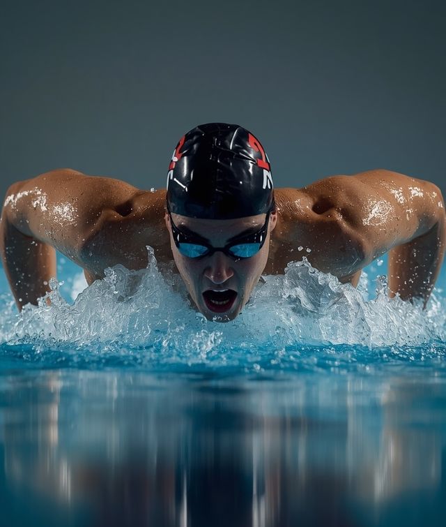 Swimming Front Crawl, Fast Pace, ~75 Meters per Minute
