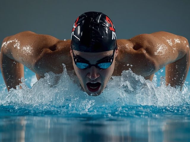 Swimming Front Crawl, Fast Pace, ~75 Meters per Minute
