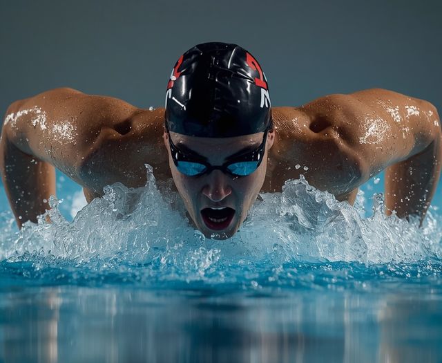 Swimming Front Crawl, Fast Pace, ~75 Meters per Minute