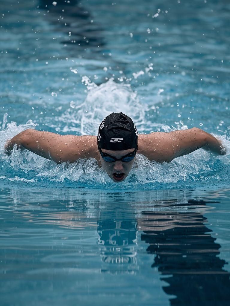 Schwimmen, kriechen, mittlere Geschwindigkeit, ~50 Meter/Minute, kräftiger Aufwand
