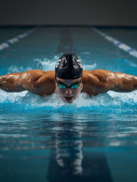 Schwimmen, Fließwasser, schnell, energisch