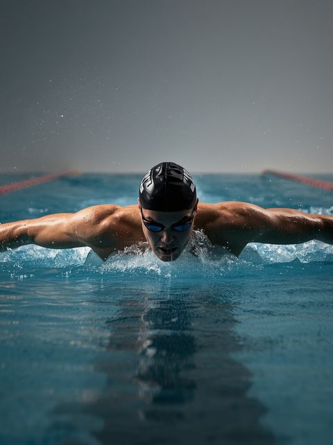 Schwimmen, Fließwasser, mäßiger Aufwand, allgemein