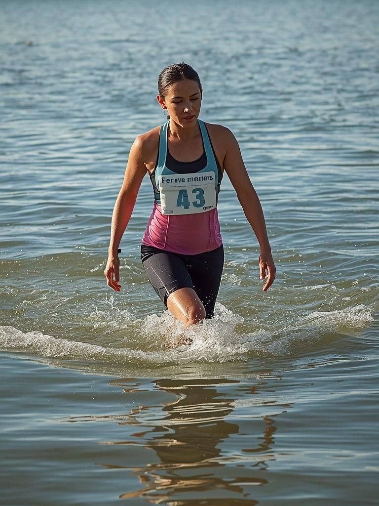 Chodzenie po wodzie, lekki wysiłek, wolne tempo