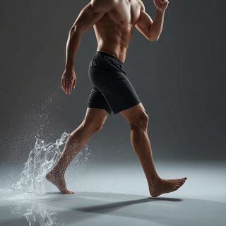 Wasserlauf, leichte Anstrengung, langsames Tempo