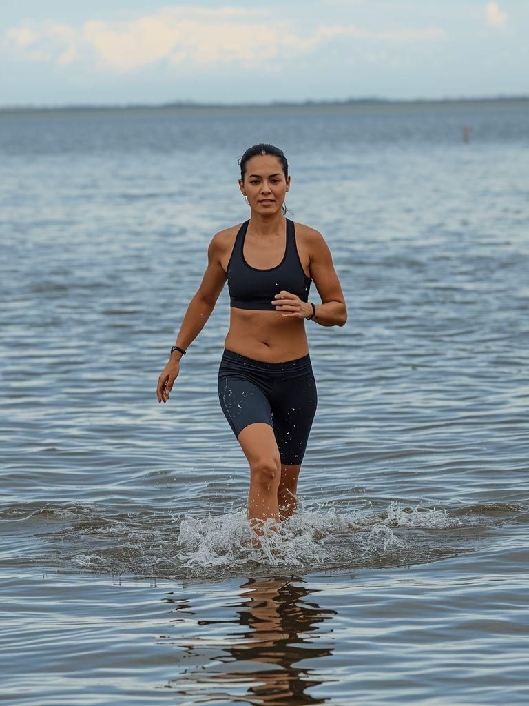 Chodzenie po wodzie, umiarkowany wysiłek, umiarkowane tempo