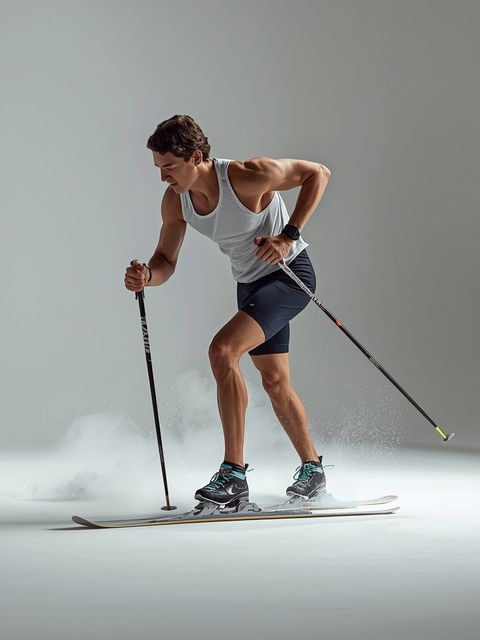 Skifahren, Langlauf, 4,0-4,9 mph, moderate Geschwindigkeit und Aufwand, allgemein
