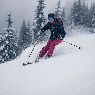 Skifahren, bergab, Alpin oder Snowboarden, moderater Aufwand, allgemeine, aktive Zeit nur