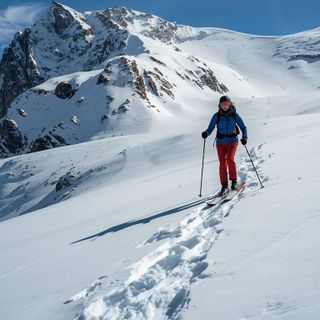 Skiing, Cross Country, Hard Snow, Uphill, Maximum, Snow Mountaineering