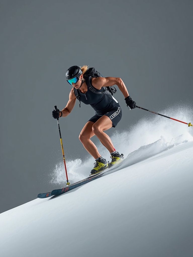 Skiing, Cross Country, Hard Snow, Uphill, Maximum, Snow Mountaineering