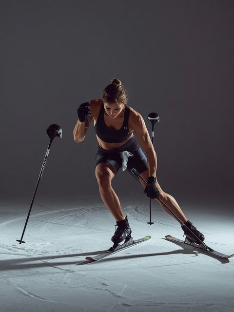 Skiing, Cross-Country, Biathlon, Skating Technique