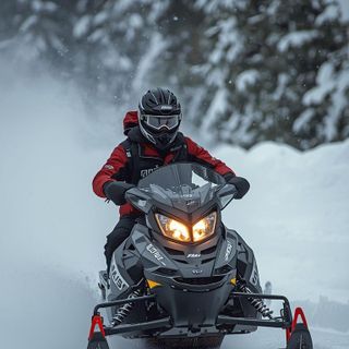 Snowmobiling, jazda, umiarkowana