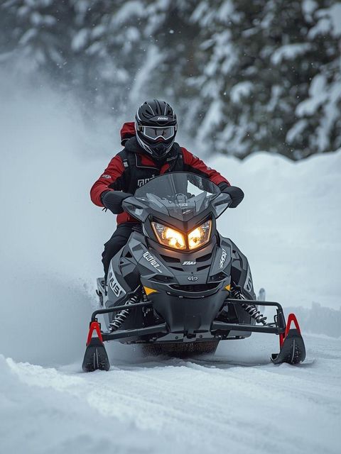 Snowmobiling, jazda, umiarkowana