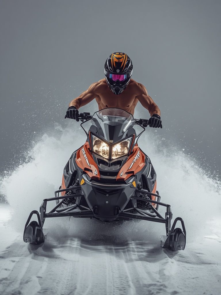 Snowmobiling, jazda, umiarkowana