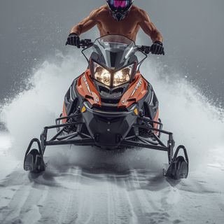 Snowmobiling, jazda, umiarkowana