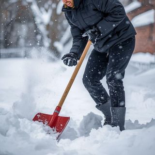 Hand Snow Shoveling, Moderate Effort