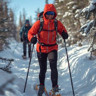 Snowshoeing, energiczny wysiłek