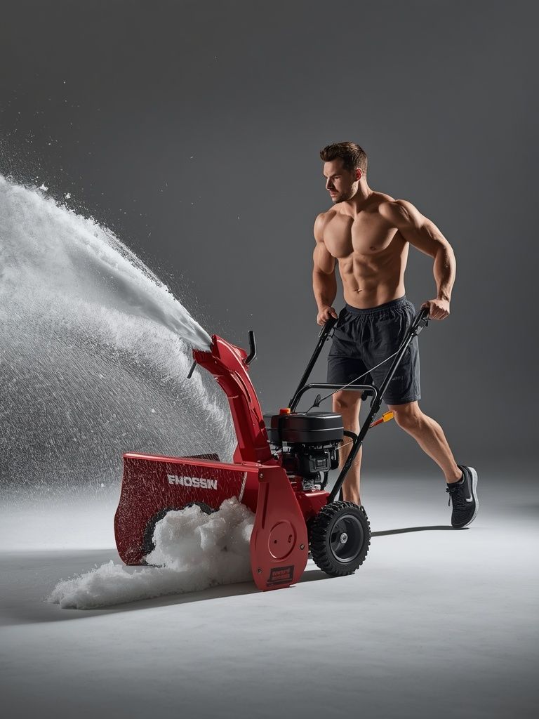 Snow Blower, Walking and Pushing